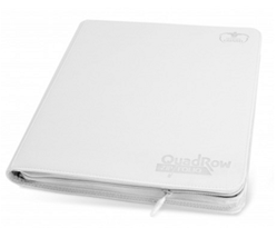 Ultimate Guard: 12 Pocket Quadrow Zipfolio Xenoskin: White