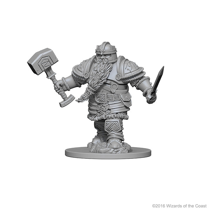 Dungeons & Dragons Nolzur`s Marvelous Unpainted Miniatures: W01 Dwarf Male Fighter