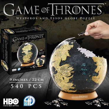 Cityscape Game of Thrones 3D Puzzles (3D Westeros and Essos Globe Puzzle, 9-inch)