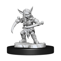 Critical Role Unpainted Miniatures: W01 Goblin Sorceror and Rogue Female