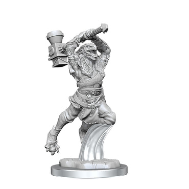 Critical Role Unpainted Miniatures: W01 Ravenite Half-Dragon Barbarian Female