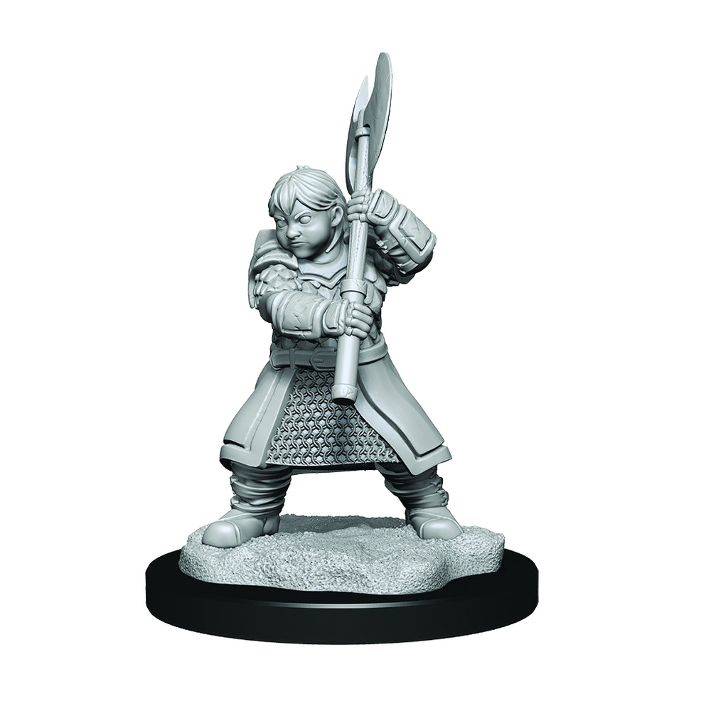 Critical Role Unpainted Miniatures: W01 Dwarf Dwendalian Empire Fighter Female
