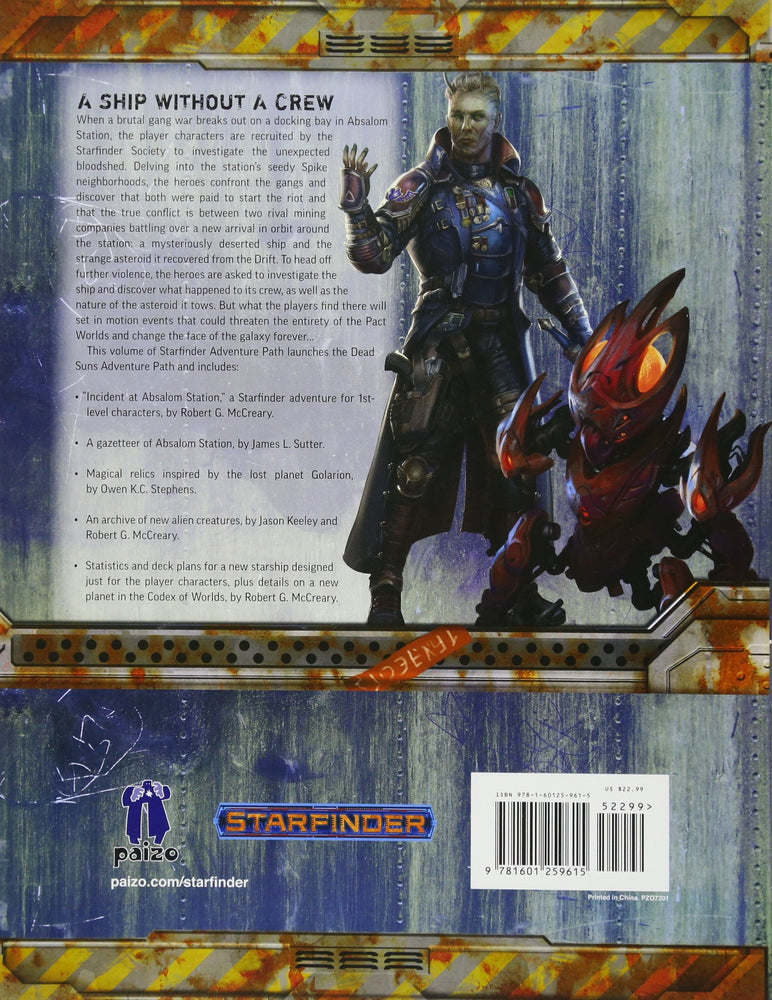 Starfinder Dead Suns Adventure Path Incident at Absalom Station (Dead Suns 1 of 6)