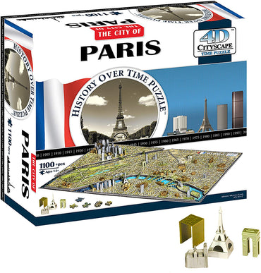 The City of Paris 4D Cityscape History Over Time Puzzle