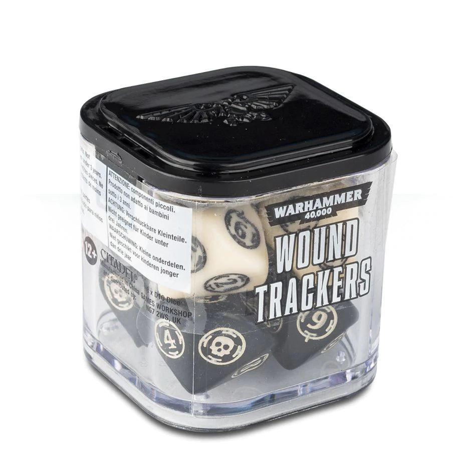 Bone/Black Warhammer 40k Wound Trackers