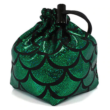 Mermaid Holographic Dice Bag, Green