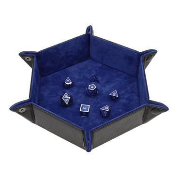 Blue Foldable Dice Tray