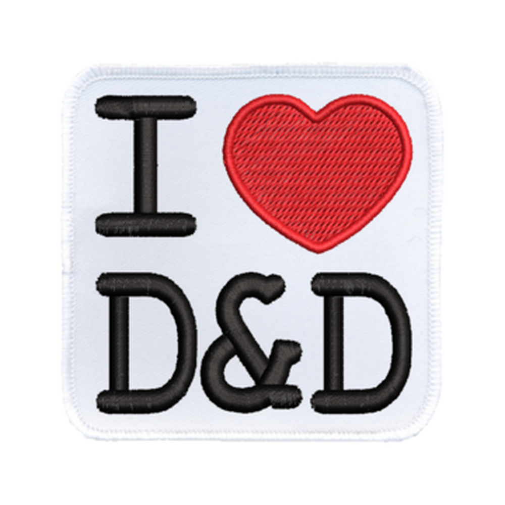 I <3 D&D Iron on patch