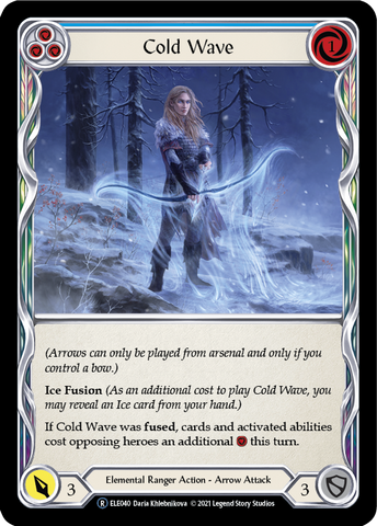 Cold Wave (Blue) [U-ELE040] (Tales of Aria Unlimited)  Unlimited Rainbow Foil