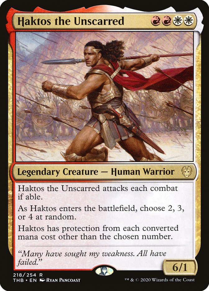 Haktos the Unscarred 2x FOIL THB MTG Theros Beyond Death Rare MINT red white Haktos the Unscarred 2x FOIL THB MTG Theros Beyond Death Rare MINT red white