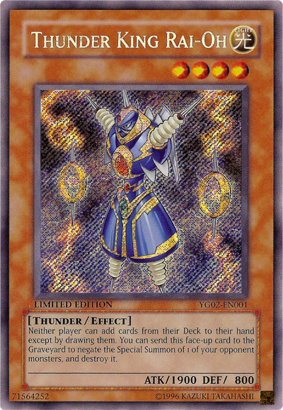 buy yugioh cards reddit Thunder King Rai-Oh [YG02-EN001] Secret Rare