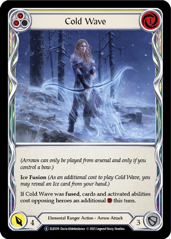 Cold Wave (Yellow) [U-ELE039] (Tales of Aria Unlimited)  Unlimited Rainbow Foil