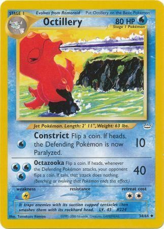 pokemon card octillery Octillery (34/64) [Neo Revelation Unlimited]