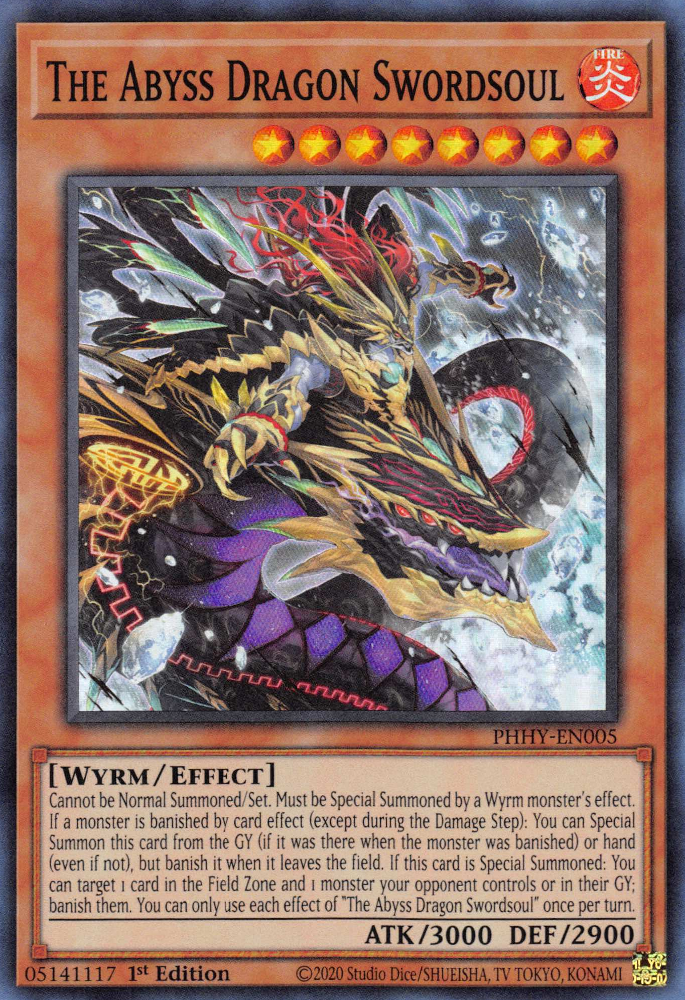 yugioh abyss cards The Abyss Dragon Swordsoul [PHHY-EN005] Super Rare