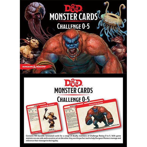 Monster Cards- Challenge 0-5 Deck.
