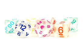 Unicorn Resin 16mm 7-Die Polyhedral Dice Set